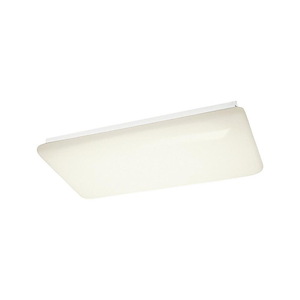 Fluorescent Fixture Group - 4 Light Ceiling Mount - with Utilitarian inspirations - 5 inches tall by 16.75 inches wide