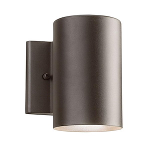 11W 3000K 1 LED Small Outdoor Wall Lantern - with Contemporary inspirations - 7 inches tall by 5 inches wide