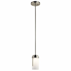 8W 1 Led Mini Pendant - With Transitional Inspirations - 9.25 Inches Tall By 4.5 Inches Wide