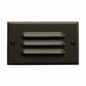 LED Horizontal Louver Step Light - with Utilitarian inspirations - 2.75 inches tall by 1.5 inches wide - 253968