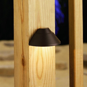 Low Voltage 1 Light Deck Lamp - With Transitional Inspirations - 1.75 Inches Tall By 3.75 Inches Wide