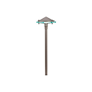 Six Groove - Low Voltage 1 Light Path Lamp - With Contemporary Inspirations - 22 Inches Tall By 7 Inches Wide - 1216272