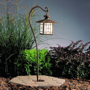 Mission - Low Voltage 1 Light Path Lamp - With Transitional Inspirations - 27 Inches Tall By 6.5 Inches Wide - 19589