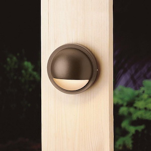CBR - 0.86W 1 LED Half Moon Deck Light - with Utilitarian inspirations - 2 inches tall by 4 inches wide - 819644