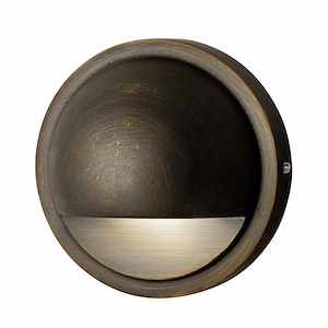 CBR - 0.86W 1 LED Half Moon Deck Light - with Utilitarian inspirations - 2 inches tall by 4 inches wide