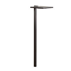 4W 1 LED Shallow Shade Small Path Light - with Contemporary inspirations - 23.75 inches tall by 6 inches wide