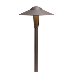 4.3W 3 LED Short Dome Path Light - with Utilitarian inspirations - 16 inches tall by 8.25 inches wide