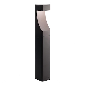 1 light Textured Bollard - with Contemporary inspirations - 27 inches tall by 4 inches wide