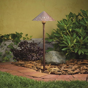 CBR - 2W 3 LED Hammered Roof Path Light - with Transitional inspirations - 22 inches tall by 8.25 inches wide
