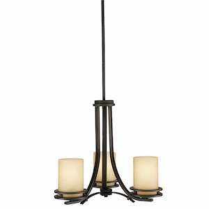 Hendrik - 3 light Chandelier - with Soft Contemporary inspirations - 16.75 inches tall by 19 inches wide