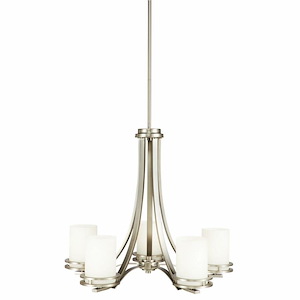 Hendrik - 5 light Chandelier - with Soft Contemporary inspirations - 21.5 inches tall by 24.5 inches wide