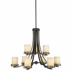 Hendrik - 9 light Two Tier Chandelier - with Soft Contemporary inspirations - 25.75 inches tall by 33.25 inches wide - 90500