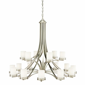 Hendrik - Eighteen Light Two Tier Chandelier - with Soft Contemporary inspirations - 41.5 inches tall by 50.25 inches wide