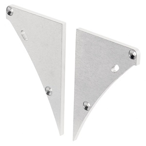 Ils Te Series - Contemporary Crown Molding Channel End Cap - With Utilitarian Inspirations - 2.5 Inches Tall By 0.25 Inches Wide