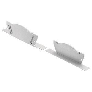 Ils Te Series - Arches Center-In-Ceiling Channel End Caps - With Utilitarian Inspirations - 1.75 Inches Tall By 0.75 Inches Wide