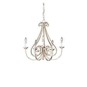 Dover - 5 light Chandelier no Shades - with Transitional inspirations - 24.5 inches tall by 25 inches wide