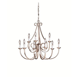 Dover - 9 light Chandelier - with Transitional inspirations - 29 inches tall by 32 inches wide - 19926
