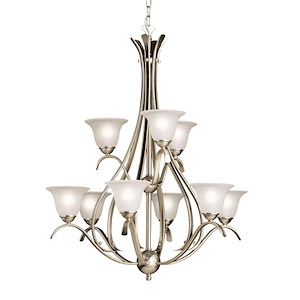 Dover - 9 Light Chandelier - With Transitional Inspirations - 37 Inches Tall By 27.75 Inches Wide - 1216217