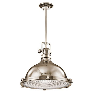 Hatteras Bay - 1 light Mini-Pendant - with Vintage Industrial inspirations - 16 inches tall by 18 inches wide - 409313