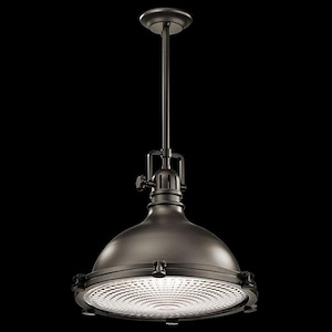 Hatteras Bay - 1 light Pendant - with Vintage Industrial inspirations - 19.5 inches tall by 23.75 inches wide
