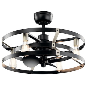 Cavelli - Ceiling Fan with Light Kit - with Contemporary inspirations - 16.25 inches tall by 25 inches wide