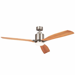 Ridley II - 3 Blade Ceiling Fan with Light Kit In Modern Style-14.75 Inches Tall and 60 Inches Wide - 1278829
