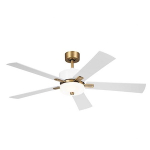 Icon - 5 Blade Ceiling Fan with Light Kit In Art Deco Style-16.5 Inches Tall and 56 Inches Wide