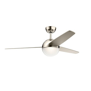 Bisc - Ceiling Fan with Light Kit - with Contemporary inspirations - 16.5 inches tall by 56 inches wide