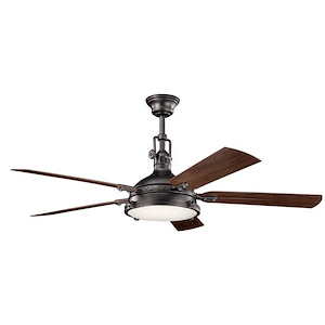 Hatteras Bay - Ceiling Fan with Light Kit - with Traditional inspirations - 17.5 inches tall by 60 inches wide
