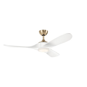 Mylo - 3 Blade Ceiling Fan with Light Kit-13.5 Inch Tall and 52 Inch Wide - 1394616