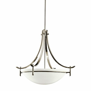 Olympia - 3 light Inverted Pendant - with Soft Contemporary inspirations - 21 inches tall by 24 inches wide