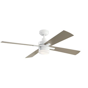 Lija - Ceiling Fan with Light Kit - with Transitional inspirations - 14.25 inches tall by 52 inches wide