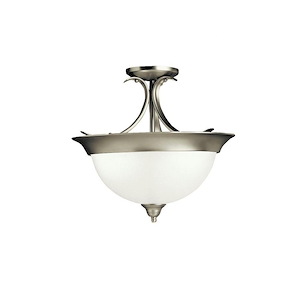 Dover - 3 Light Semi-Flush Mount - With Transitional Inspirations - 14 Inches Tall By 15.25 Inches Wide - 1216377