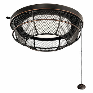 17W 1 LED Industrial Mesh Light Kit - with Utilitarian inspirations - 6.25 inches tall by 12.75 inches wide