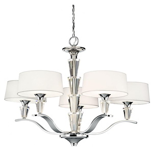 Persuasion - 5 Light Chandelier - With Transitional Inspirations - 21 Inches Tall By 30 Inches Wide