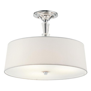Crystal Persuasion - 3 Light Semi-Flush Mount - With Transitional Inspirations - 11.5 Inches Tall By 15 Inches Wide - 235297