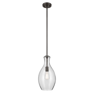 Everly - 1 Light Pendant-17.75 Inches Tall and 9 Inches Wide