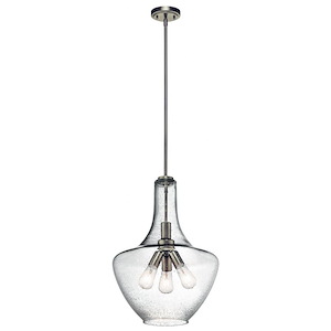Everly - 3 light Pendant - with Transitional inspirations - 22.5 inches tall by 16 inches wide