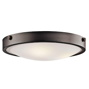 Lytham - 3 light Flush Mount - with Soft Contemporary inspirations - 5.5 inches tall by 17.25 inches wide