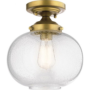 Avery - 1 light Semi-Flush Mount - with Vintage Industrial inspirations - 10.75 inches tall by 9.75 inches wide
