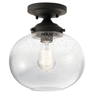 Avery - 1 light Semi-Flush Mount - with Vintage Industrial inspirations - 10.75 inches tall by 9.75 inches wide - 551545
