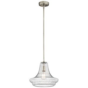 Everly - 1 light Pendant - with Transitional inspirations - 11 inches tall by 12.5 inches wide