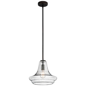 Everly - 1 light Pendant - with Transitional inspirations - 11 inches tall by 12.5 inches wide - 409569