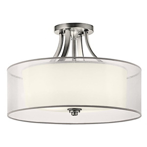Lacey - 4 light Semi-Flush Mount - with Transitional inspirations - 13 inches tall by 20 inches wide