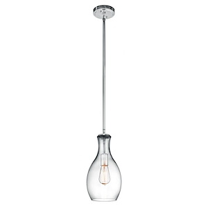 Everly - 1 Light Mini Pendant - with Transitional inspirations - 13.75 inches tall by 7 inches wide