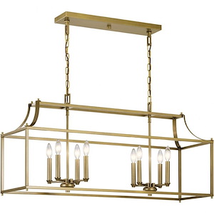 Morrigan - 8 light Linear Chandelier - with Traditional inspirations - 19 inches tall by 12.5 inches wide - 871675