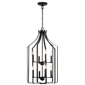 Morrigan - 8 light Foyer Chandelier - with Traditional inspirations - 34 inches tall by 19 inches wide