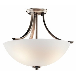 Granby - 3 Light Semi-Flush Mount - With Transitional Inspirations - 14 Inches Tall By 17.25 Inches Wide