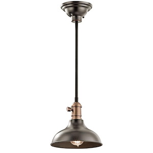 Cobson - 1 Light Pendant - With Vintage Industrial Inspirations - 7.5 Inches Tall By 8 Inches Wide