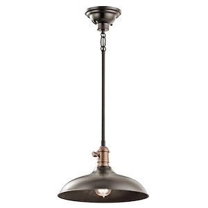 Cobson - 1 Light Pendant - With Vintage Industrial Inspirations - 7.5 Inches Tall By 12 Inches Wide